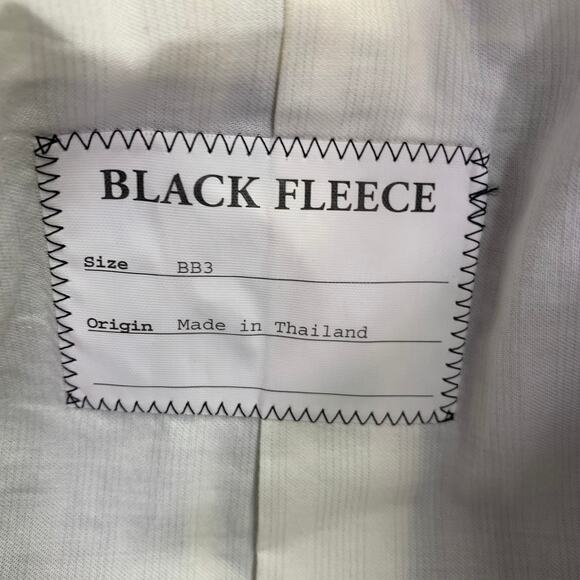 BLACK FLEECE Size 42 Navy White Plaid Cotton Silk Sport Coat - Picture 11 of 13